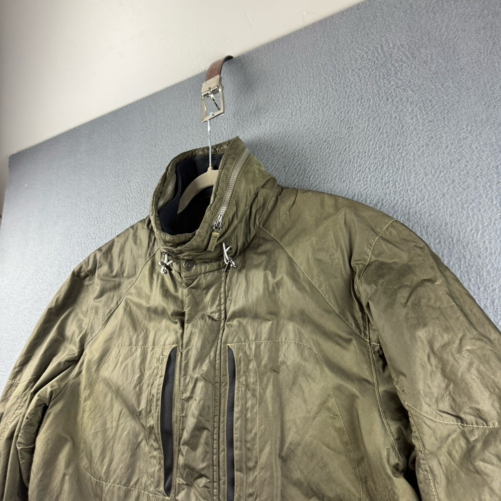 Zegna Sport Jacket Men's XL Olive Equator Utility Military Waxed Thermore Wind